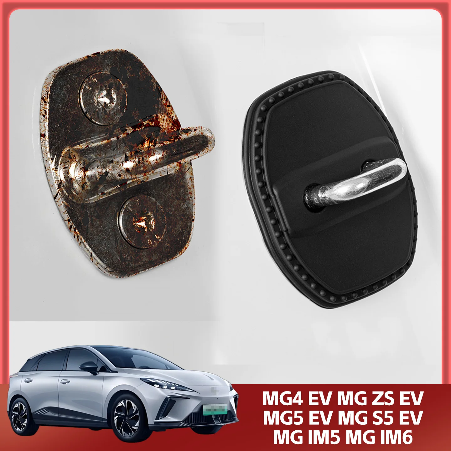

2/4Pcs Silicone Car Door Lock Cover Protective Decoration Case For MG MG4 EV MG ZS EV MG5 EV MG S5 EV MG IM5 MG IM6