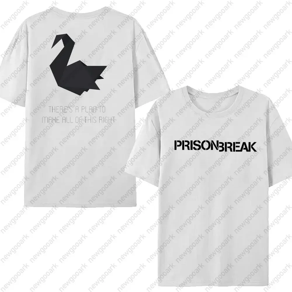 \Prison Break المسلسل التلفزيوني مايكل سكوفيلد القطن تي شيرت الشارع الشهير الهيب هوب تي شيرت تي شيرت للرجال النساء قصيرة الأكمام للجنسين