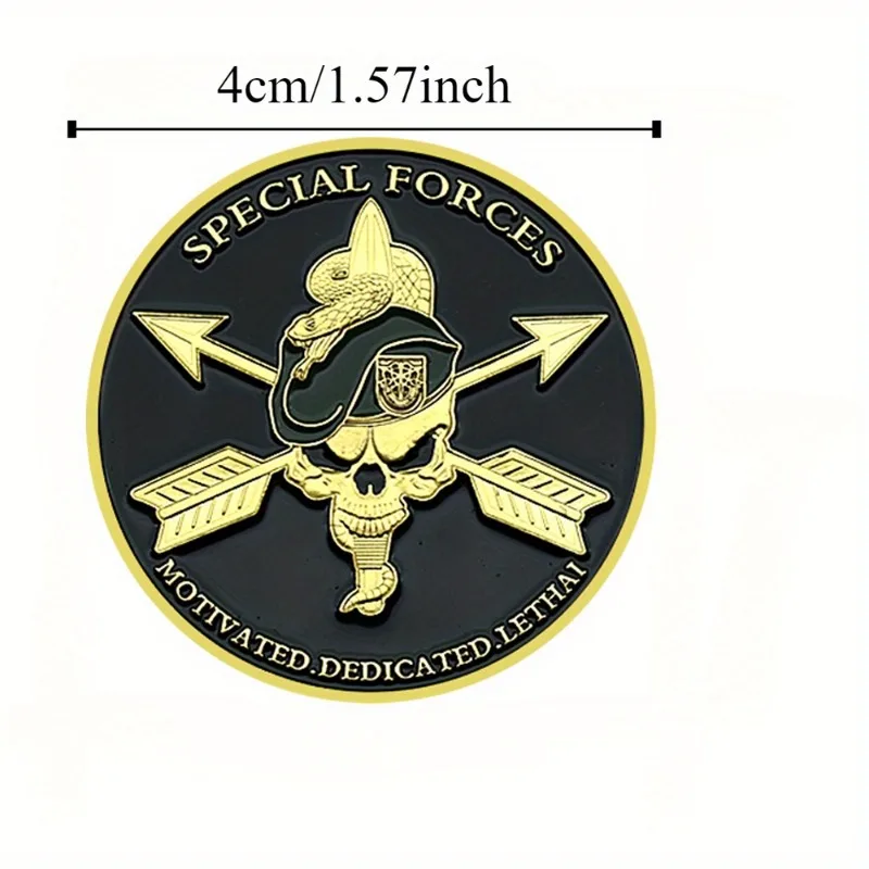 1PC 40mM US Army Special Forces Challenge Coin, Beret Coin Commemorative Badge Collection Gift