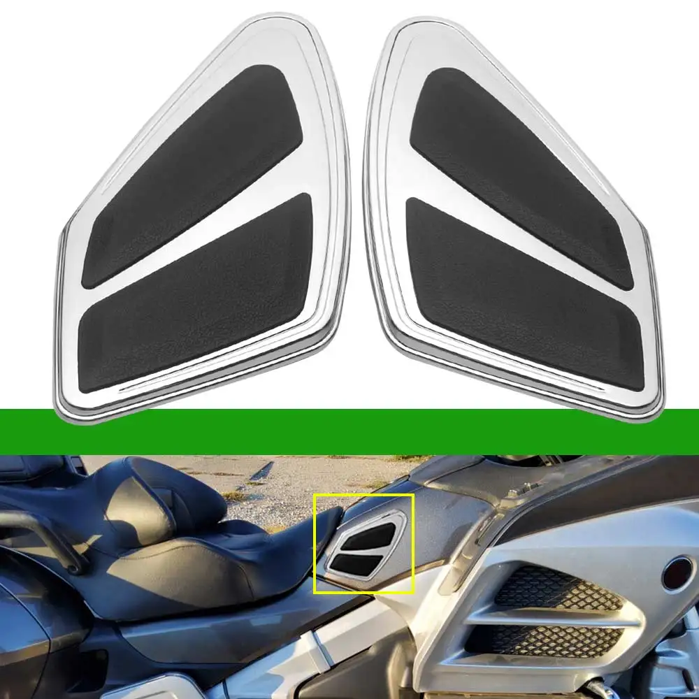 Motorcycle Chrome Tank Trim Pads Kneepad Decorative Cover Fairing For Honda Gold Wing Audio/Comfort GL1800HPM 2012-17 Parts