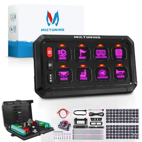Mictuning RGB переключатель панели для автомобилей и лодок