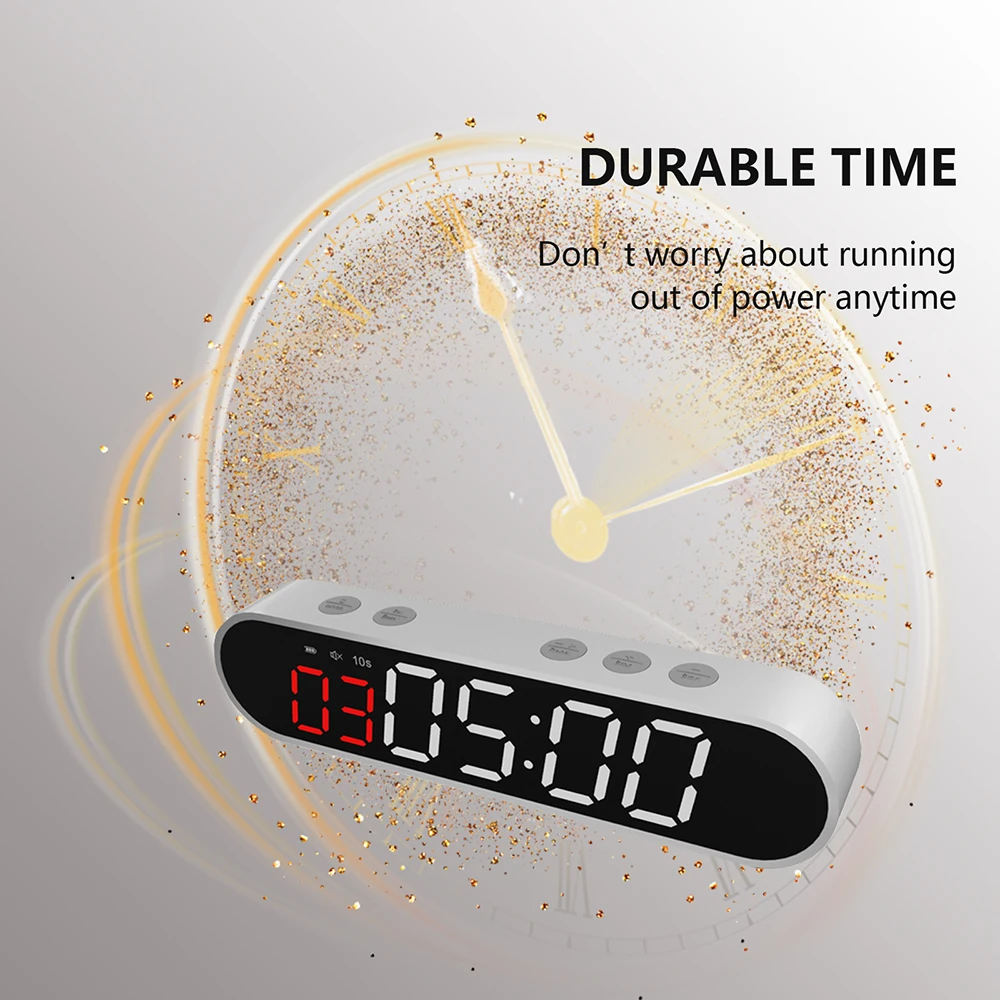 

Mini Timer Rechargeable Adjustable Fitness Stopwatch Kitchen Cooking Countdown Ringer Alarm Clock Home Fitness Training Timer