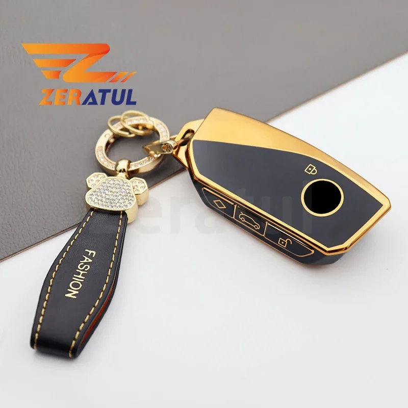 Auto Shell Fob For BMW 7 Series G70 G09 XM U06 G81 M3 i7 X7 G07 LCI iX I20 X1 U11 TPU Car Remote Key Case Cover Protector