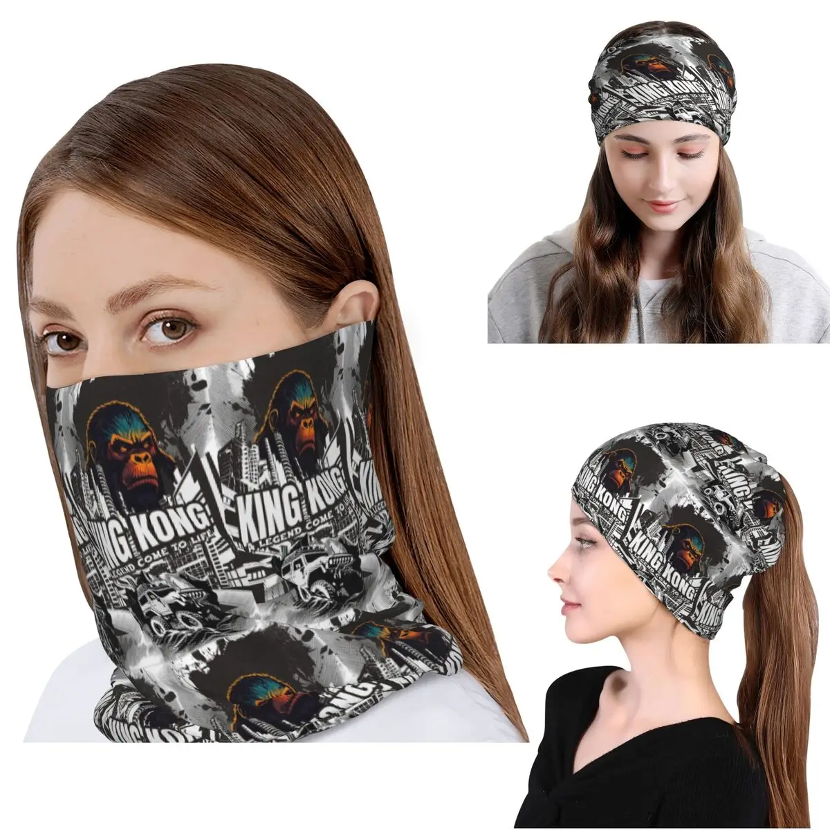 

Многофункциональная балаклава-шарф-маска King Kong - A Legend, унисекс, для взрослых, моющаяся