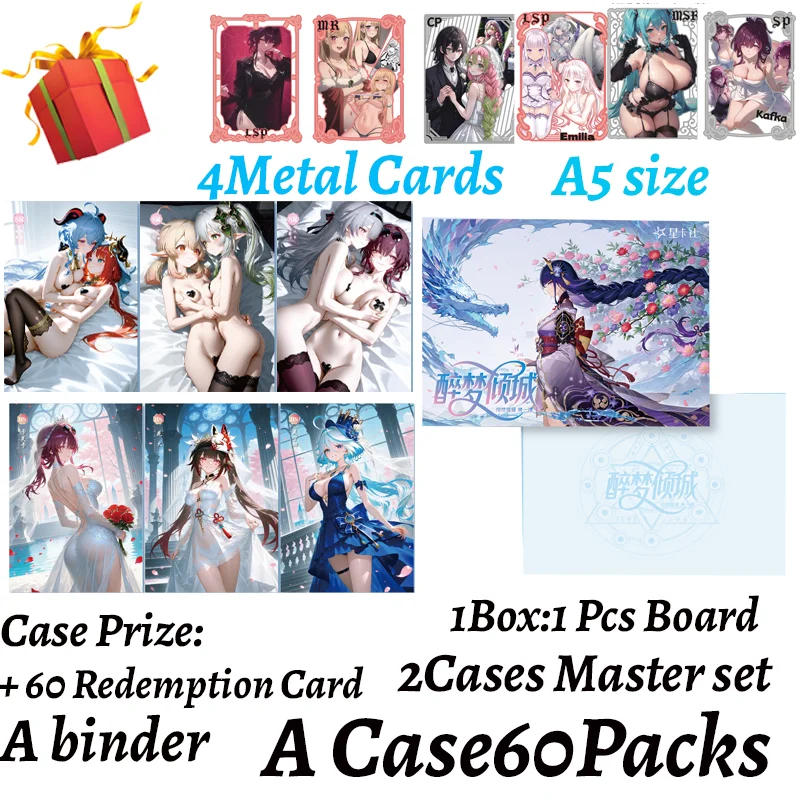 

New Goddess A5 Size Waifu Card City of Dream Spicy Hobby Doujin Rare Collectible Boards Trade Card Hutao Ganyou Anime Gift Toys