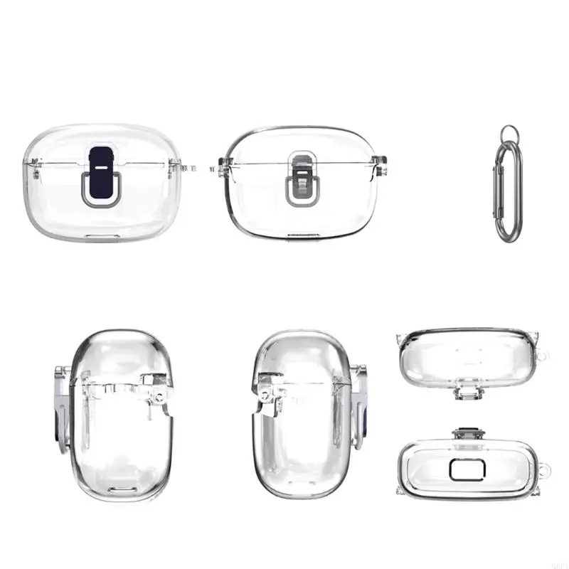 Q6PA Protective Case with Hook All Around Defense Scratch Resistant Cover Secure Storage Case Suitable for Vibe Beam/ 200TWS