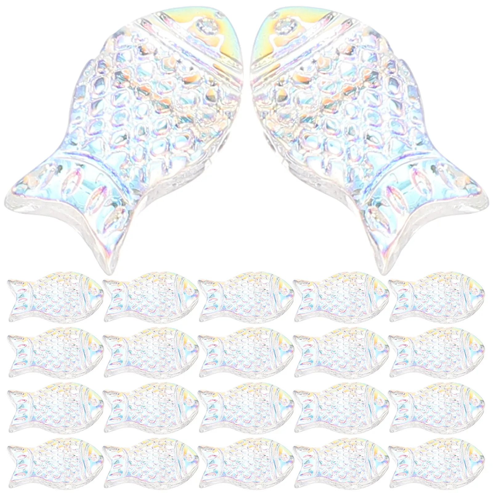 

50 шт. хрустальных бусин в форме рыбок, стеклянные рассыпные бусины для изготовления украшений своими руками, декоративные элементы для рукоделия, идеи подарков