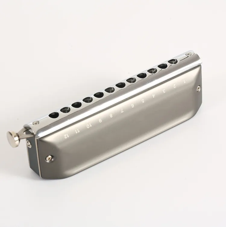 high-end  harmonica 12 hole professional performance teaching chromatic aluminum fret harmonica exquisite gifts