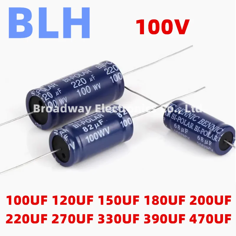 Pack 10 Condensateurs Audio Haut-Parleur 100V Non Polarisés Axial – 1µF à 47µF, Diviseur De Fréquence Qualité SPT NP