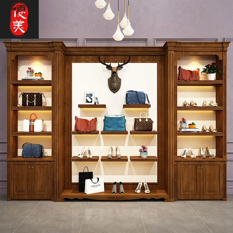 

Красивая сумка для магазина одежды, витрина для магазина, ретро-шоп для обуви, шкаф для обуви