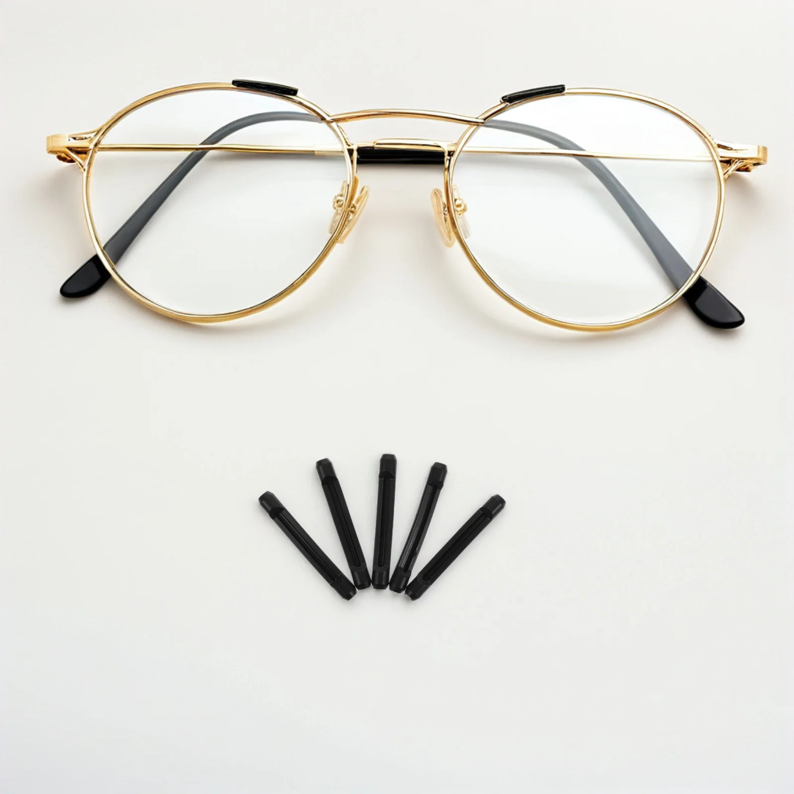 40 زوجًا من وسائد الأذن المصنوعة من السيليكون باللون الأسود المضاد للانزلاق نصائح معبد للرياضة المريحة والاستخدام اليومي وأكمام أذرع النظارات