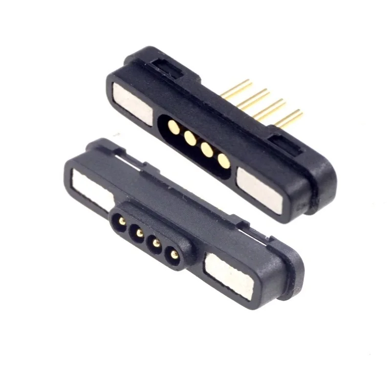 Magnetic Connector Pogo Pin 4 Way Male Female 1.8MM Pitch Strip DC Power Charge Data Transfer Probe
