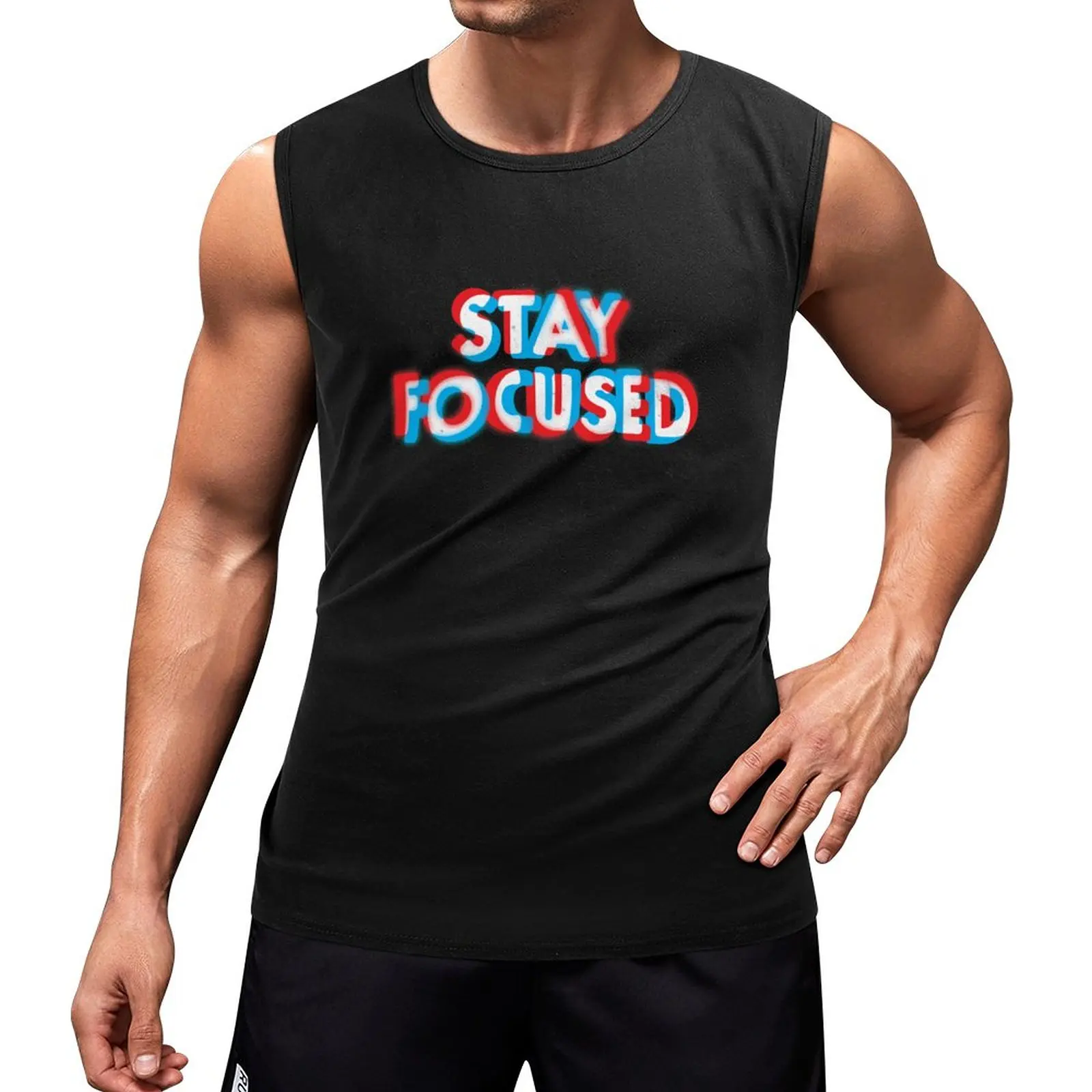 

New Stay Focused Tank Top summer clothes men 2023 Men's t shirt male top Working vest