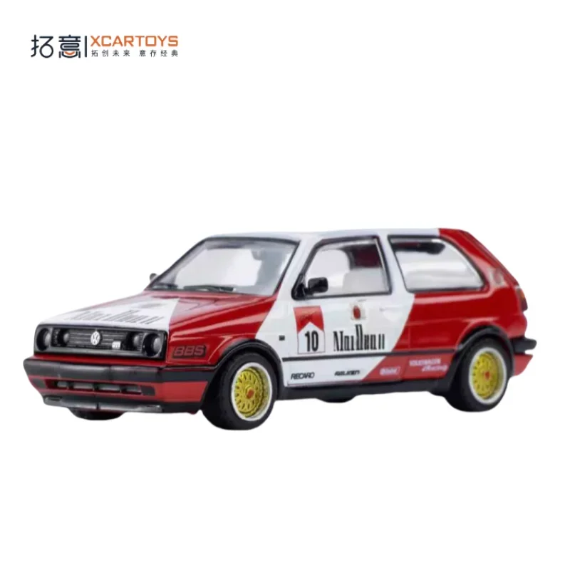 XCARTOYS POPRACE 1:64 S3-01 Golf GTI Mk2 alloy car model, children's collection of decorative toys, holiday gifts for children.