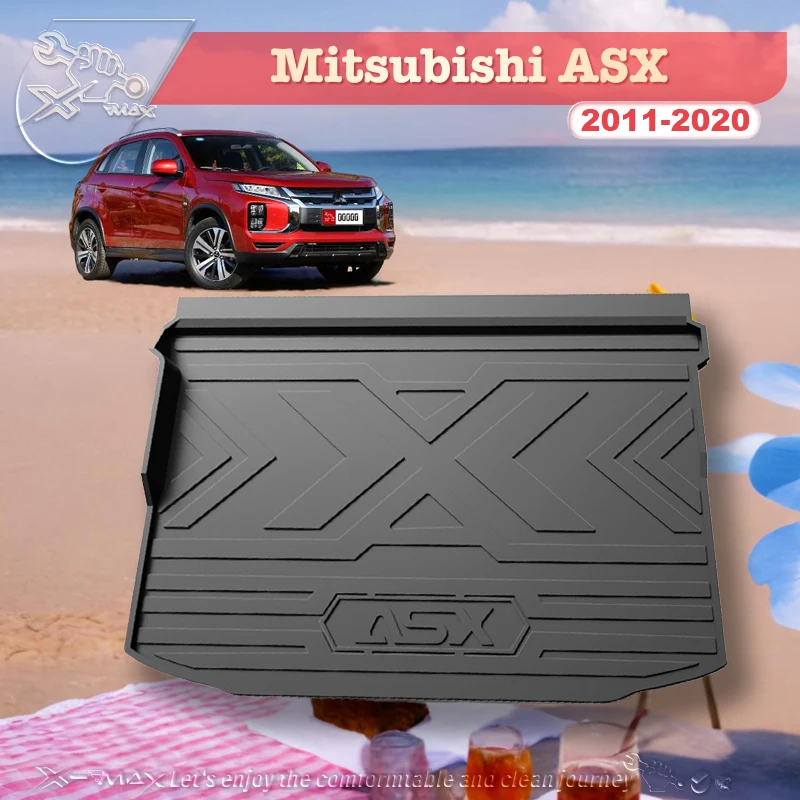 

For Mitsubishi ASX 2011-2020 Custom Fit Car Trunk Mat All Season Black Cargo Mat 3D Shaped Laser Measured Trunk Liners