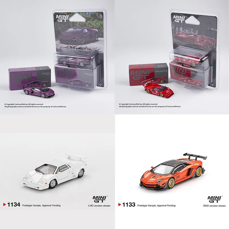 

MINIGT 1:64 Lamborghini Countach 25th LB WORKS Alloy Die-Cast Car Model Collection Gift