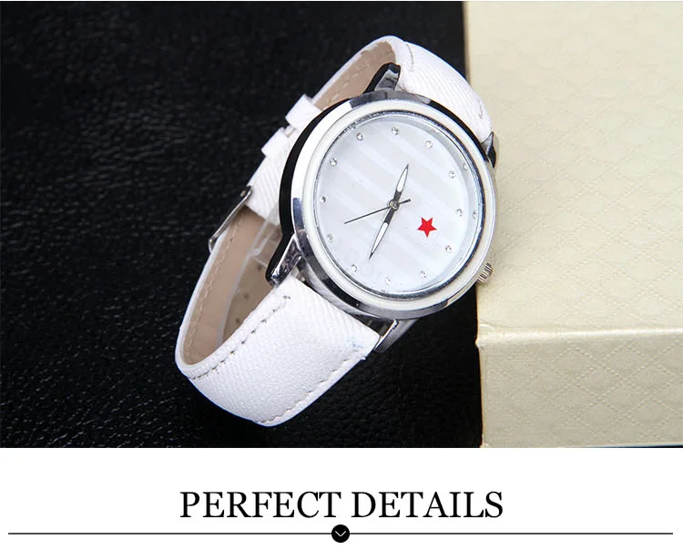 New Famous Brand Stripe Star Casual Quartz Watch Women Jean Fabric Leather Strap Dress Watches Relogio Feminino Clock Ladies Hot