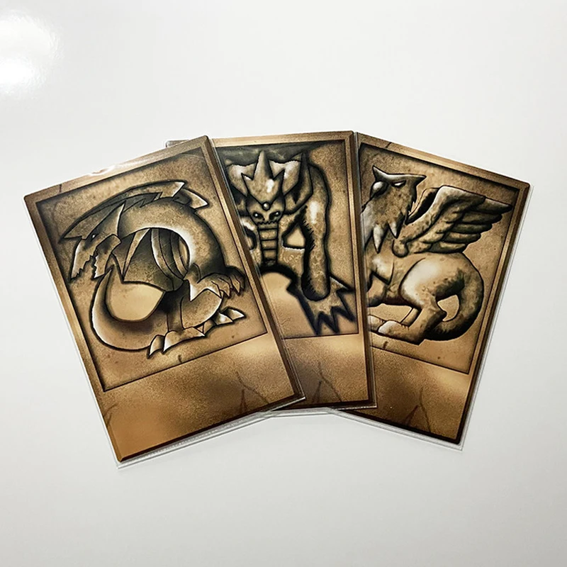 3Pcs/set Diy Self Made Yu-Gi-Oh! Slate Egyptian God Collection Card Ygo Tormentor Slifer The Sky Dragon Anime Cards Gift Toys view 2