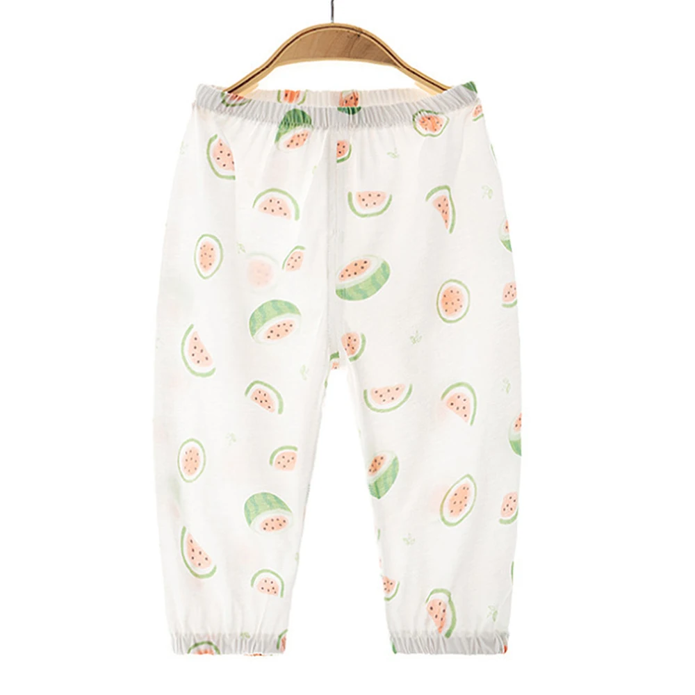 Baby Pants Girls Summer Cotton Fruit Print Anti-Mosquito Baby Boy Trousers Air Conditioning Clothing