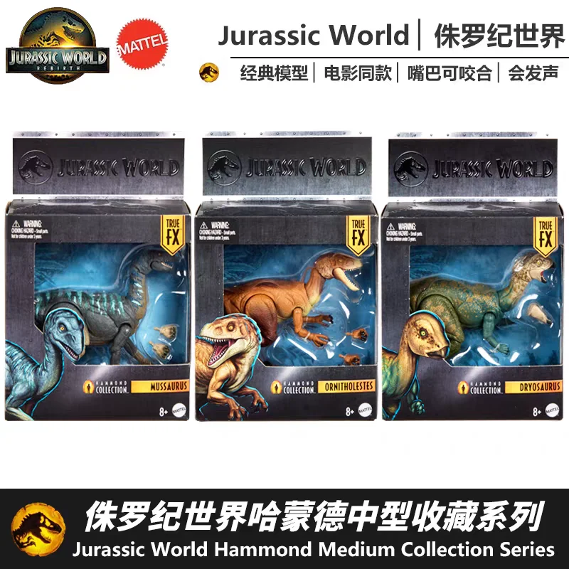 

Jurassic World Hammond Collection Moving Dinosaur Model - Mussaurus Ornitholestes Action Figure Hfg54 Toys For Christmas Gift