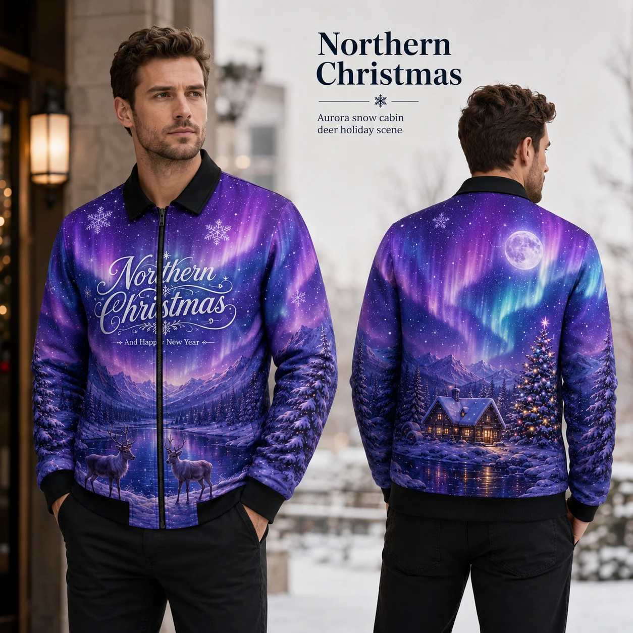 Veste de Noël imprimée en 3D p - Mens Xmas Fashion avis et prix