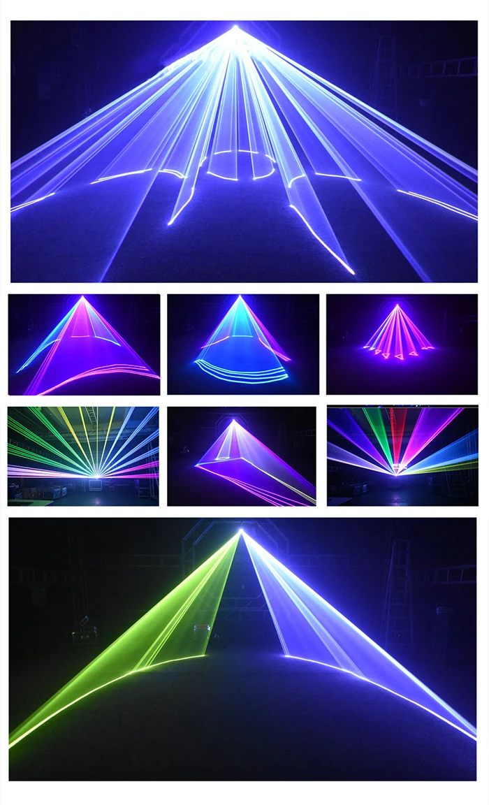 Outdoor-Laserlicht wasserdicht 10 W 15 W 20 W 3D-Animationsstrahlscanner RGB ILDA Laserprojektor DMX Weihnachtsbühnenlicht – Detail 6