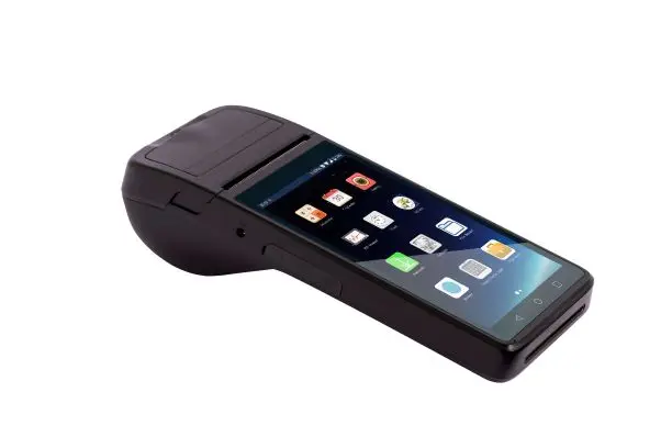 Android Handheld POS Machine Terminal with Printer for Application, restaurant cash registers