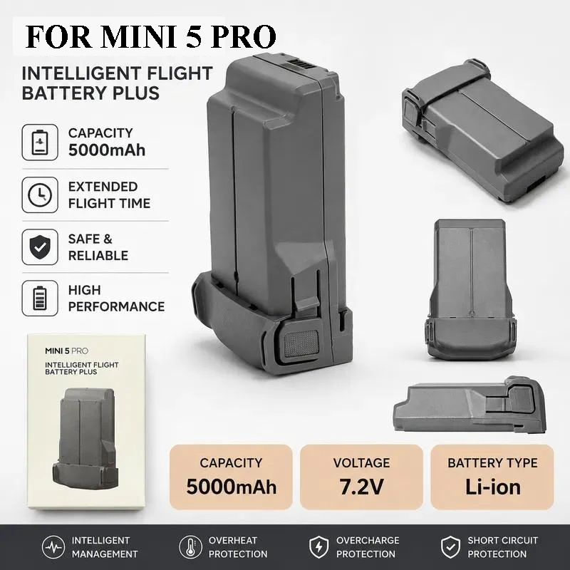 New Adaptable 5000mAh Rechargeable Lithium Battery for DJI MINI 5 Pro Drone Accessories