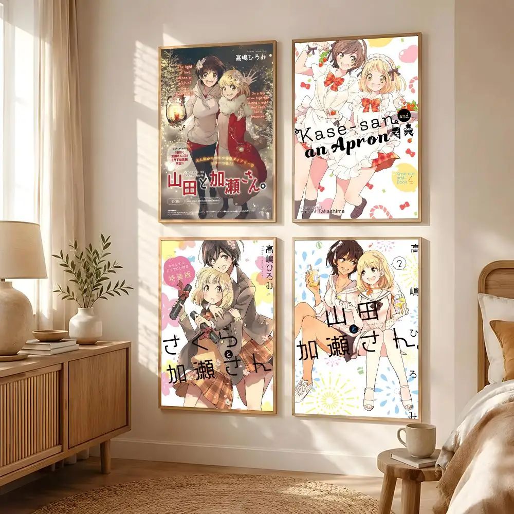 Manga Kase-san and Morning Glories Poster Poster Self-adhesive Art Waterproof Paper Sticker Coffee House Bar Room Wall Decor