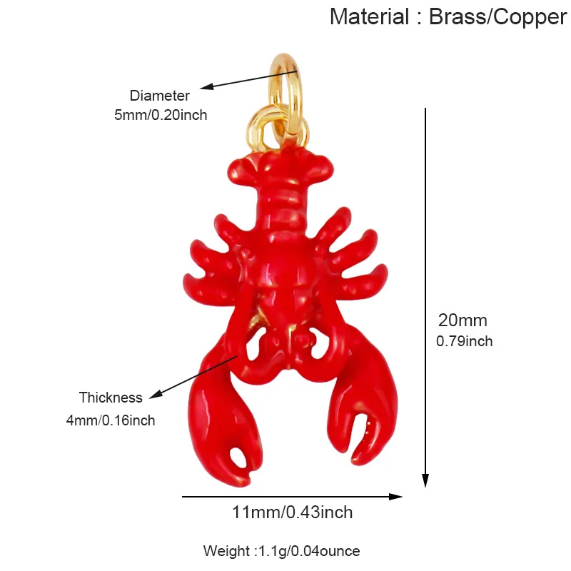 المحيط الحيوان سحر قلادة للقلادة ، العصرية جراد البحر قذيفة كراب نجم البحر Ins نمط مجوهرات العثور على مكونات لوازم R07