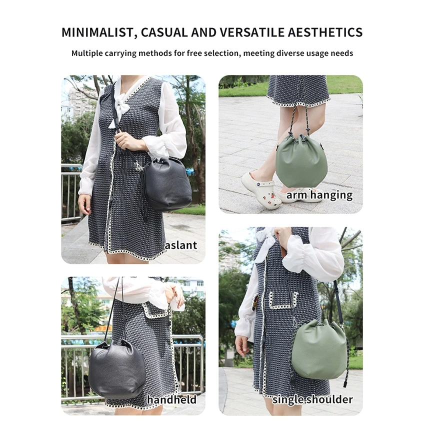 Untuk DJI OSMO 360 Tas Penyimpanan Kapasitas Besar Anti Gores Tahan Air DIY Tas Bahu Kulit Modis Aksesori Drone