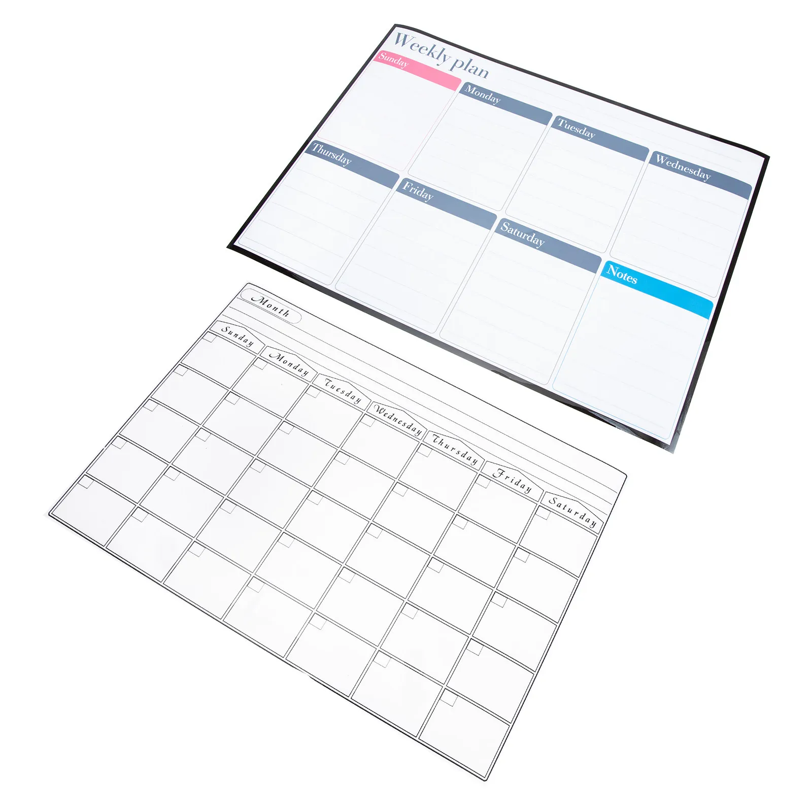 

1Set Magnetic Plan Board Creative Weekly Monthly Planner Dry Erase Calendar Message Note Board Fridge Whiteboard