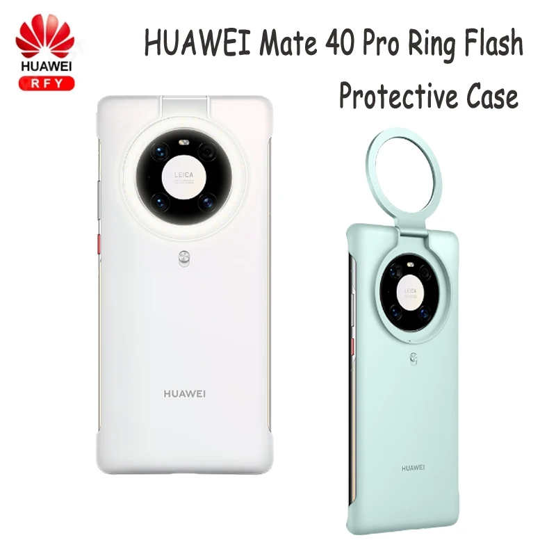 

Original HUAWEI Mate 40 Pro Ring Light Case additonal lighting Flash Camera Phone Case Cover Mini Flashlight for Mate 40 Pro