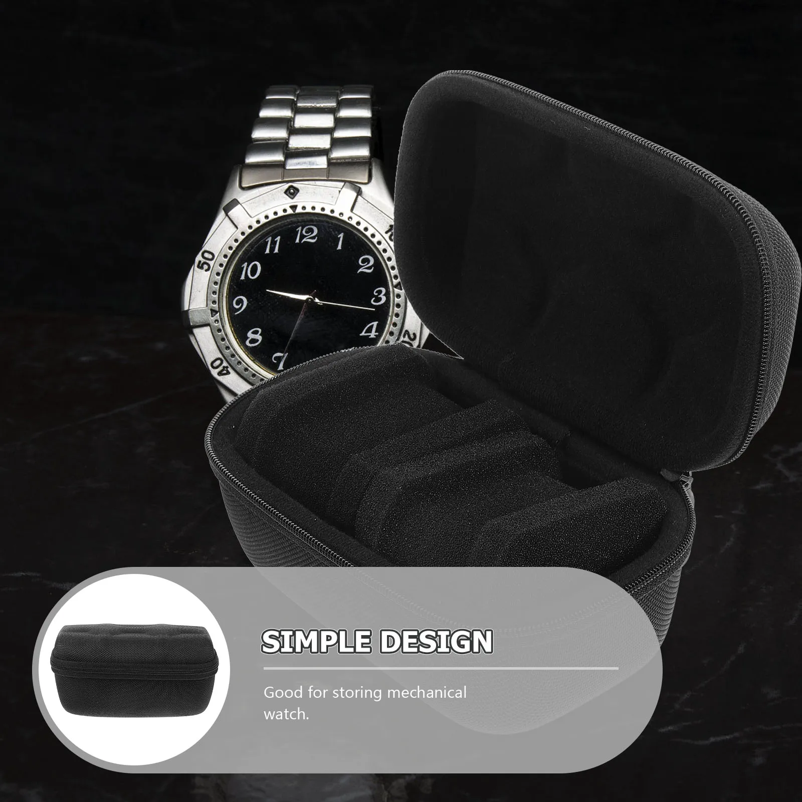 

2 Slot Storage Bag Portable Case for Men Men'S Watch Case Oxford Cloth Travel Carrying Box Lightweight Compact