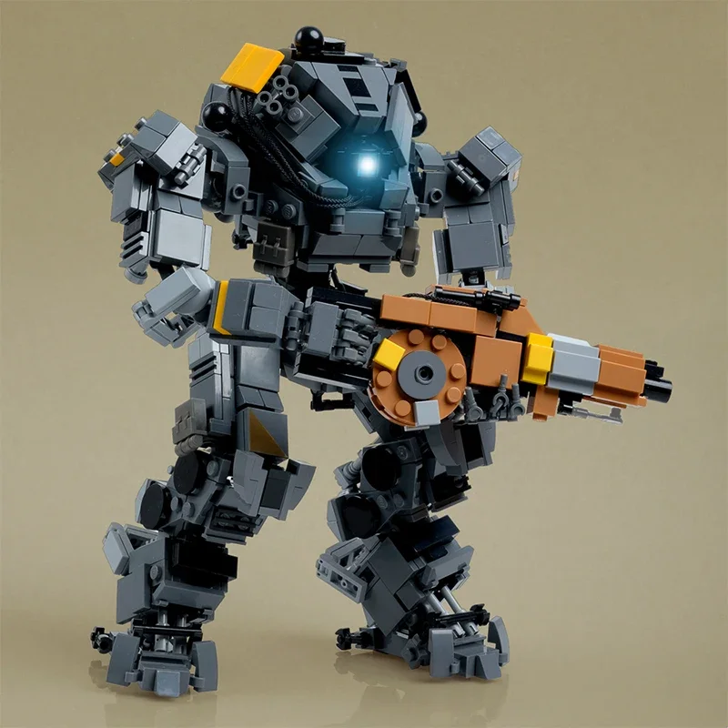 MOC 클래식 배틀 게임 타이탄 빌딩 블록, Titanfall 2 Lon-class 타이탄, 전쟁 휴머노이드 무기, 메카 로봇 모델 브릭 장난감, 생일 선물