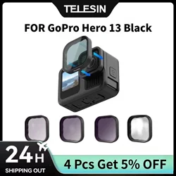 TELESIN CPL ND8 ND16 ND32 ND64 Filters Set for Gopro Hero 13 Black Accessories CPL ND Lens Filters Go Pro Accessories