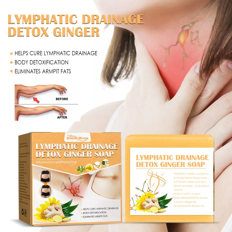 

Lymphatic Detox Neck Armpit Meridian Massage Slimming Soap Body care Lymph Nodes lose weight Leg Vein relief Swelling Bath Soap