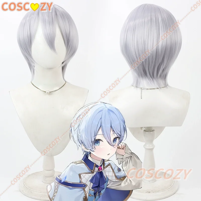 

Аниме-игра Yoisaki Kanade, парик для косплея, короткие синтетические светло-голубые волосы, вечерние, фестиваль, конвенские парики