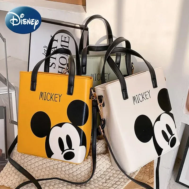 Disney2023New Mickey Fashion Casual High Quality Luxurious Cartoon Print Multifunctional Personalized Shoulder Crossbody Handbag