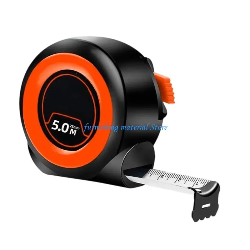 Y5GD Heavy Duty 5M Fluorescent Tape Measure with Thickened ABS Material for Enhancing Durability and Clear Visibilities at Night