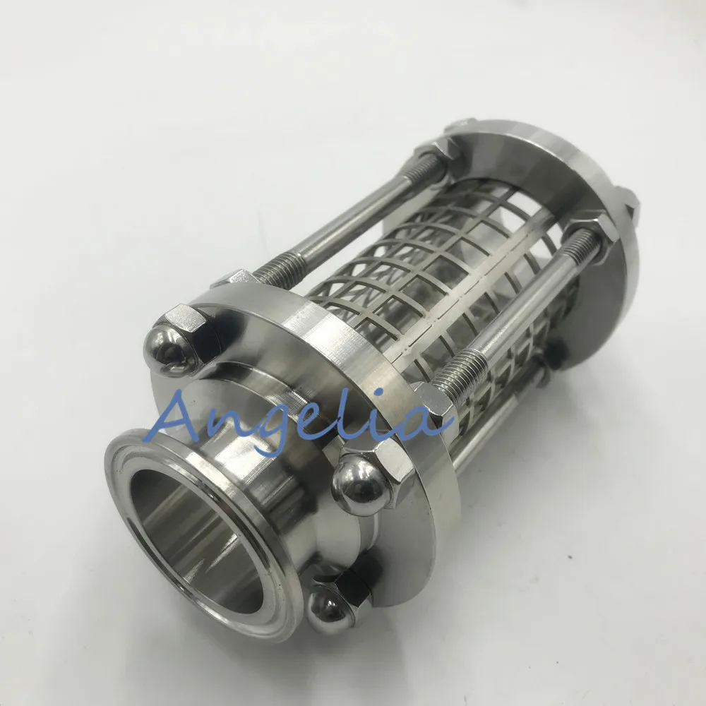 

3-дюймовый поток из нержавеющей стали 304 Tri Clamp OD 91 мм, санитарное смотровое стекло с защитной крышкой сетки