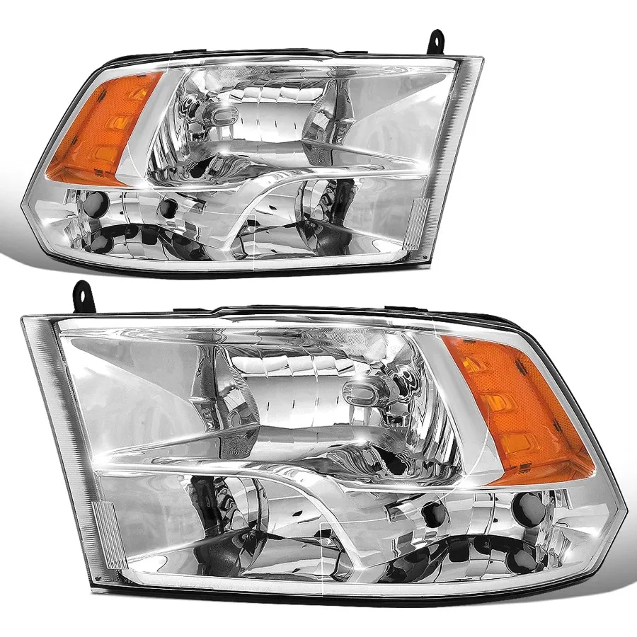 

Хромированные янтарные фары, совместимые с 1018 Ram 15005500, подходят для моделей двойных или четырехкамерных фар, не подходят для заводского проектора Style Ide