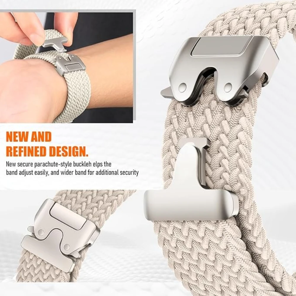 المظلة مشبك حزام النايلون لساعة أبل الترا 2 الفرقة 38-40-41 مللي متر 42-44-45 49 مللي متر كوريا سوار IWatch سلسلة 10 9 8 7 6 5 SE