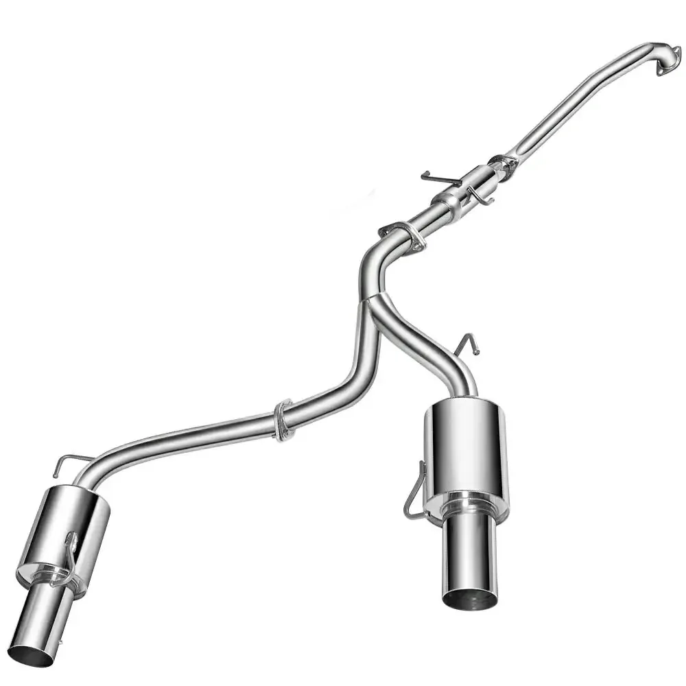 

Catback Exhaust System W/ 4 Inches Rolled Muffler Tip For 2003-2006 Hyundai Tiburon 2.7L V6 GT/SE