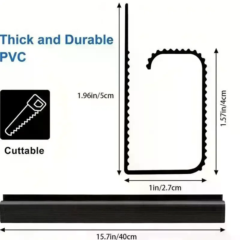 40cm PVC Desk Cable Tray Cable Management Under Desk Channel Cable Raceway Cord Hider No Drilling For Home Office Wire Organizer