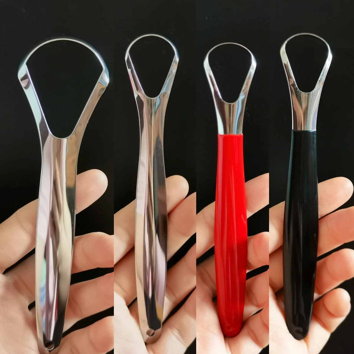 

Tongue Scraper Reusable Stainless Steel Oral Mouth Brush Case Non-slip Handle Tongue Scraper Tongue Cleaner