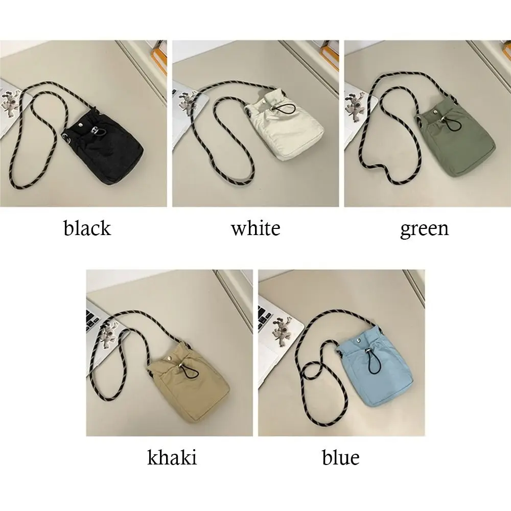 Fashion Canvas Shoulder Crossbody Bags Solid Color Minimalist Style Phone Bag Lightweight Messenger Bag for Outdoor image 4