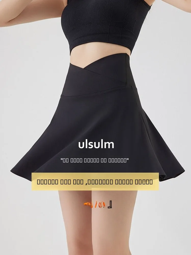 

Женская юбка-шорты Ulsulm для йоги на открытом воздухе, не требующая снятия, летняя, утягивающая, с защитой от просвечивания, для ходьбы, быстросохнущая, с V-образным вырезом на талии, А-силуэт...