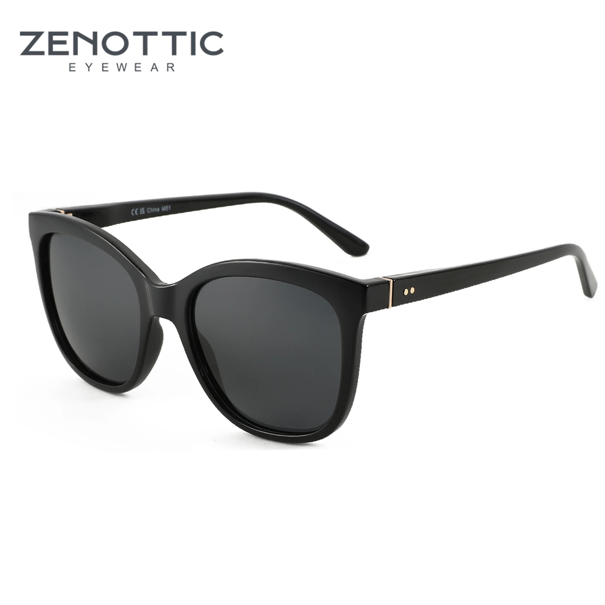 

ZENOTTIC 2024 Fashion Butterfly Polarized Sunglasses Women UV400 Protection Shade Ladies Oversize Square Sun Glasses ZS2227