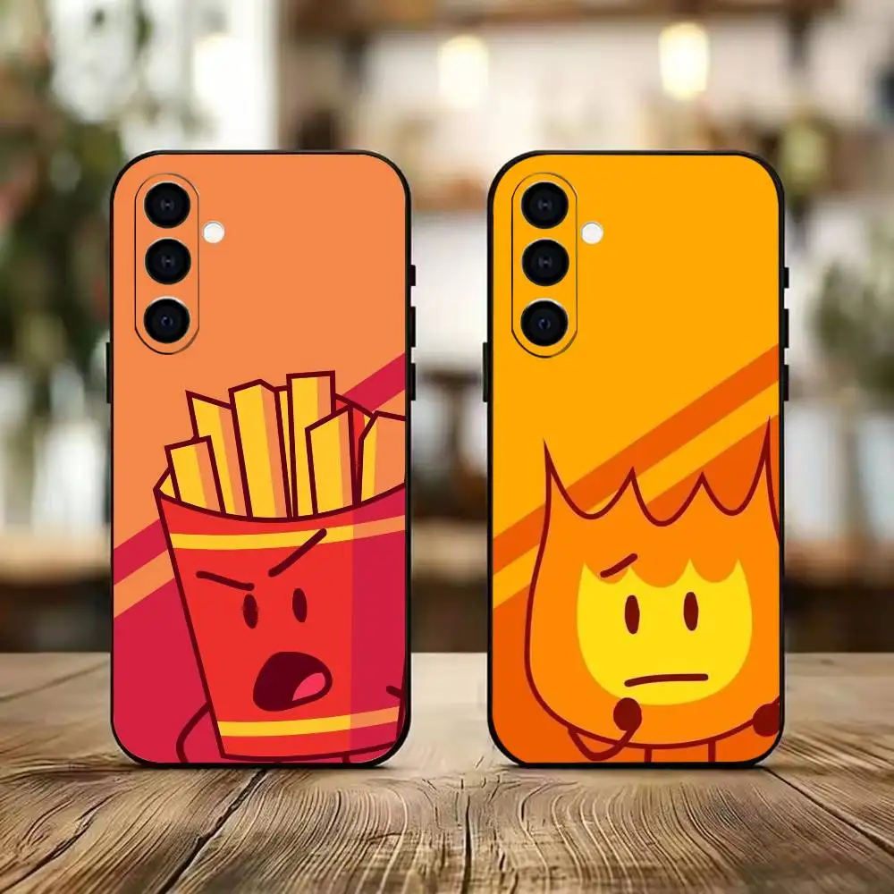funny BFDI BFB B-Bfdi Battle Black Soft Silicone Phone Case for Samsung A73 20,21,22,31,32,52,53,72